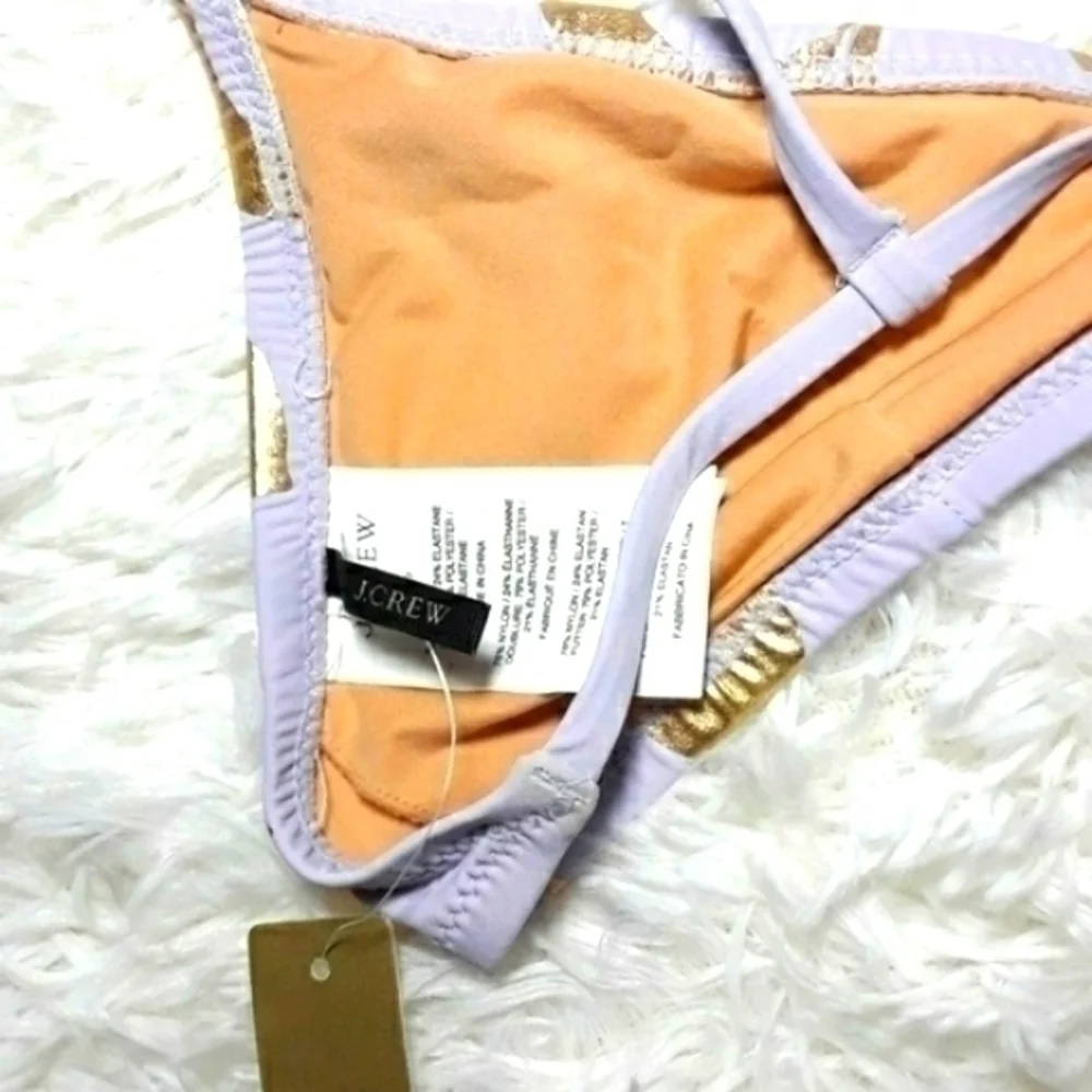 J. Crew Golden Hearts Bikini Swim Top